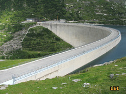 Vista coronamento Diga di Lei